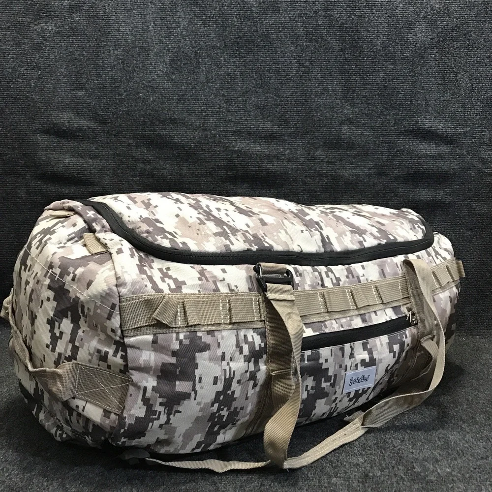 ScarletSkye Medium Size Camp 2 Pocket Digital Camo Duffle Bag w/ Molle Webbing